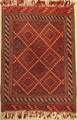 Alte Cicim, Türkei, um 1950, Wolle auf Wolle, ca. 202 x 147 cm, EHZ:(Guter Zustand) leicht verfärbt