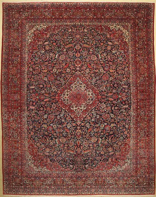 Keschan Kork fein, Persien, um 1930, Korkwolle, ca. 400 x 320 cm, gereinigt, EHZ:(Sehr guter Zustand).