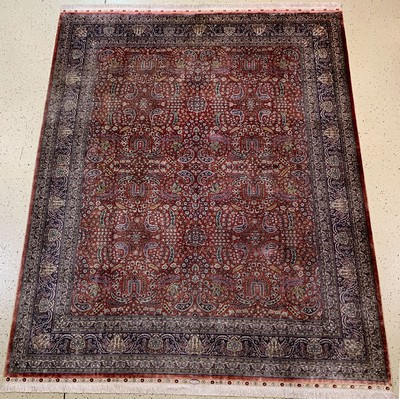 Hereke Seide fein, China, ca. 50 Jahre, reine Naturseide, ca. 312 x 247 cm, ca. 1,0 Mio. Kn/qm, EHZ:(Sehr guter Zustand)