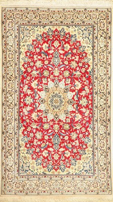 Nain fein(9 La), Persien, ca. 60 Jahre, Korkwolle mit Seide, ca. 210 x 125 cm, EHZ: 1-2