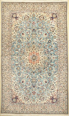 Nain fein(9 La), Persien, um 1960, Korkwolle mit Seide, ca. 255 x 155 cm, EHZ: 1-2