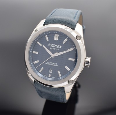 FORMEX Essence Chronometer Herrenarmbanduhr, Schweiz um 2021, Automatik, Ref. 0330.1.6331, großes beids. vergl. Edelstahlgeh., Boden 8- fach ...