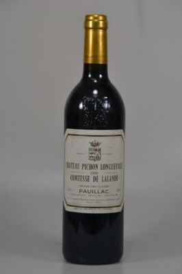 1 Flasche 1999 Chateau Pichon Longueville, Comtesse de Lalande, Pauillac, 750ml, 13% Vol., High Fill, unverkostet, 89 Parker -Punkte