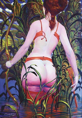 Ernst Fuchs, 1930-2015, Dianah, Gicleedruck auf Lwd, signiert und num. 237/300, ca. 55x40 cm