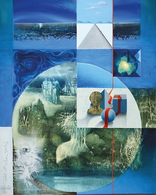 Klaus Heinrich Keller, 1938 Godramstein-2018 Rodalben, Jetzt ist schon vorbei, Acryl/Lwd, links unten signiert und betitelt, ca. 100x 80cm, ehemals ...