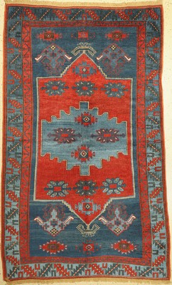 Armenischer Kazak antik, Kaukasus, 19.Jhd, Wolle auf Wolle, ca. 245 x 155 cm, EHZ:(gleichmäßig dünn)