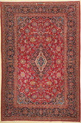Keschan Kork fein, signiert, Persien, um 1960, Korkwolle, ca. 207 x 140 cm, EHZ: 2