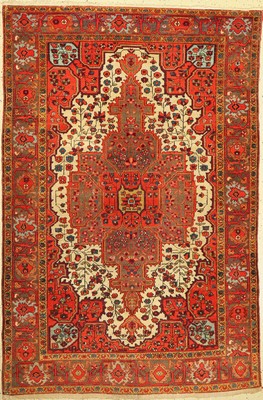 Antiker Malayer, Persien, um 1900, Wolle auf Baumwolle, ca. 210 x 140 cm, EHZ:(Gleichmäßig dünn)