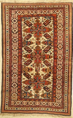 Antiker Seychur, Kaukasus, um 1900, Wolle auf Wolle, ca. 200 x 127 cm, EHZ:(Guter Zustand)
