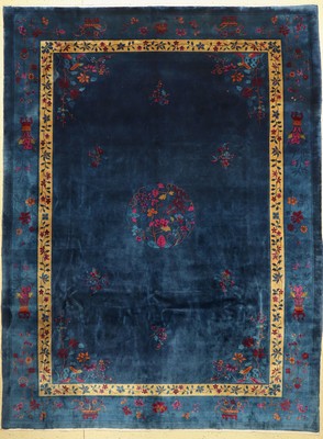 Antiker feiner Peking, China, um 1900, Manchester-Korkwolle, ca. 400 x 300 cm, gereinigt, EHZ:(Sehr guter Zustand)