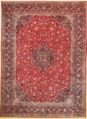 Feiner Keschan Kork, signiert, Persien, um 1940, Korkwolle, ca. 375 x 275 cm, EHZ: 3