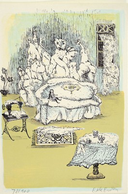 Bele Bachem, 1916 Düsseldorf-2005 München, 2 Farblithographien, beide handsigniert und num. 78/100, je ca. 30x21cm