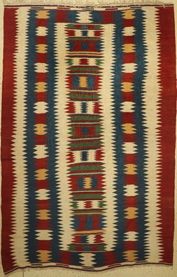 Borchalou Kelim, Kaukasus, um 1900, Wolle auf Wolle, ca. 321 x 211 cm, Reinigungsbedürftig, EHZ:(Guter Zustand)