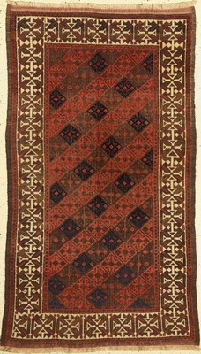 Antiker Belutsch, Persien, 19.Jhd., Wolle auf Wolle, ca. 165 x 93 cm, EHZ:(Guter Zustand), gleichmäßig dünn