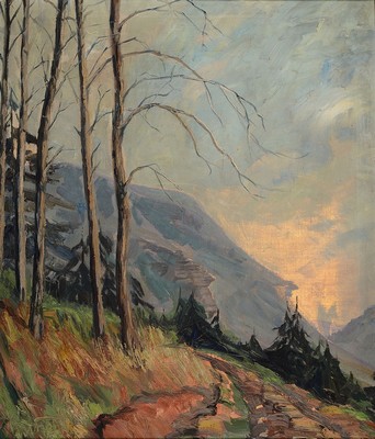 Karl Philipp Spitzer, 1887-1954 Speyer, Pfälzer Waldlandschaft, Öl/Lwd, links unten signiert, ca. 62x72cm/77x87cm, Rahmen
