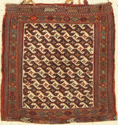 Ghaschgai Sumakh Tasche, antik, Persien, um1900, Wolle auf Wolle, ca. 58 x 56 cm, EHZ:(Guter Zustand)