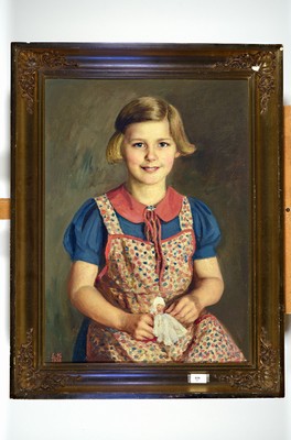 Emil Axel Krause, 1871 Kopenhagen - 1945 Farum, Studium an der Akademie Kopenhagen, längere Aufenthalte in Deutschland, Porträt eines jungen ...