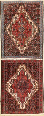 1 paar Senneh, Persien, ca. 50 Jahre, Wolleauf Baumwolle, ca. 106 x 80 cm, EHZ: 1-2