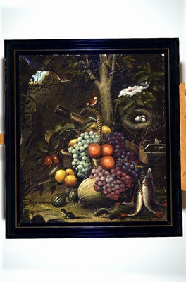 Unbekannter Künstler des 19./20.Jh., Stillleben mit Symbolcharakter, nach niederländischem Vorbild, ausgeprägtes Krakelee, unsigniert, Öl/Lwd, ...