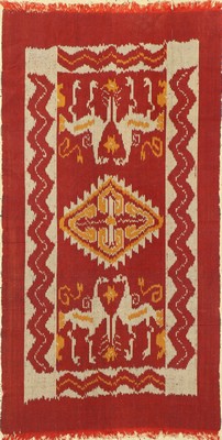 Ikat alt, Indonesien, um 1940/1950, Baumwolle, ca. 115 x 60 cm, EHZ:(Guter Zustand)
