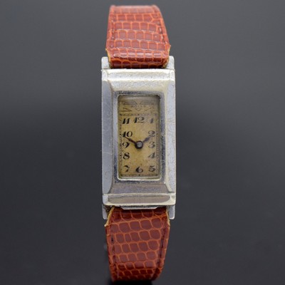 ROLLS ATO seltene Armbanduhr mit früher Rüttelautomatik, Schweiz um 1930, verchr. Scharniergeh., sign. orig. Zifferbl. m. email. arab. Zahlen, ...