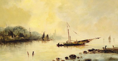 Felix Ziem, 1821 Beaune-1911 Paris, bekannter französischer Maler der Schule von Barbizon, neben Konstantinopel und dem Nil gilt Venedig als ...