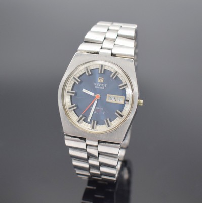 TISSOT Herrenarmbanduhr PR 516 GL, Automatik, Schweiz um 1972, Edelstahlgeh. inkl. orig. Gliederband m. Faltschl., Boden verschr., Anz. v. Std., ...
