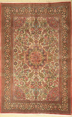 Ghom Kork, Persien, ca. 50 Jahre, Korkwolle, ca. 218 x 145 cm, leicht verblasst,EHZ: 1-2
