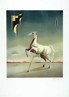 Depietri Alberto, geb. 1929, Venedig, Lithografie, re. unten sign., num. 89/150, unter Glas, gesamt >ca. 95x63 cm