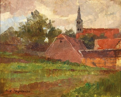 Oskar H. Hagemann, 1888 Holoubkau/Böhmen-1984 Karlsruhe, Studium an der Akademie Karlsruhe bei Schmitt-Reutte und als Meisterschüler von Trübner, ...
