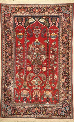 Keschan Kork fein, Persien, um 1940, Korkwolle, ca. 212 x 134 cm, leicht verfärbt, EHZ: 2