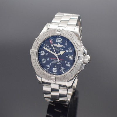 BREITLING Armbanduhr Superocean Chronometer Referenz A17360, Schweiz verk. lt. beil. Pap. 05/2010, Automatik, Edelstahlgeh. inkl. Edelstahlband mit ...