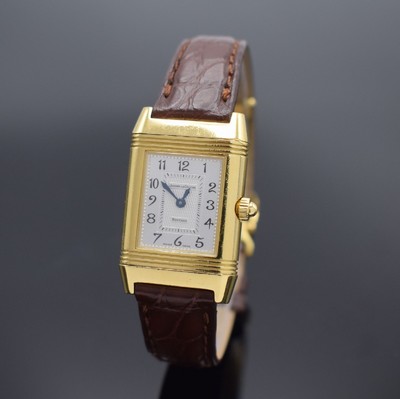 Jaeger-LeCoultre Damenarmbanduhr Reverso Duetto in GG 750/000 mit Diamantenbesatz & original Faltschließe in GG 750/000 Referenz 266.1.44, Schweiz ...