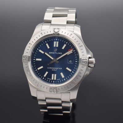 BREITLING Chronomat Chronometer Colt sehr gut erhaltene Herrenarmbanduhr Referenz A17388, Schweiz um 2020, Automatik, verschr. Gehäuse in Edelst., ...