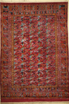Buchara (Beshir Muster), Russland, ca. 60 Jahre, Wolle auf Wolle, ca. 323 x 223 cm, EHZ:2, (Fleck)