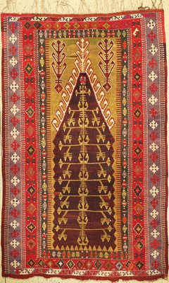 Erzerum Kelim alt, Türkei, um 1920/1930, Wolle auf Wolle, ca. 235 x 146 cm, EHZ: 4