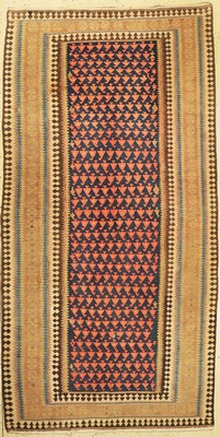 Bidjar Kelim, Persien, um 1930/1940, Wolle auf Baumwolle, ca. 276 x 140 cm, EHZ: 2 (mehrere Löcher)