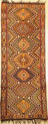Anatol Kelim, Türkei, um 1930, Wolle auf Wolle, ca. 333 x 135 cm, EHZ: 2