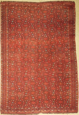 Sumakh antik, Turkmenistan, um 1900, Wolle auf Wolle, ca. 300 x 205 cm, EHZ: 2-3(mehrere kleine Löcher)