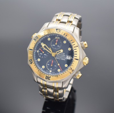 OMEGA Seamaster Professional Chronometer Armbandchronograph in Titan/Gold Referenz 178 0504, Schweiz um 1995, Automatik, orig. Gliederband m. ...
