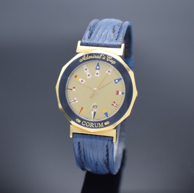 CORUM Herrenarmbanduhr Admiral´s Cup Referenz 99.810.31 V552, Schweiz um 2000, gebl. Edelstahl/Gold komb. Geh. inkl. orig. Lederband m. orig. ...