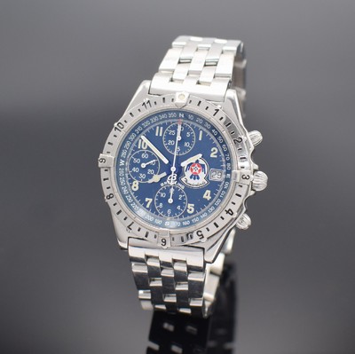 BREITLING Chronomat Sondermodell Longitude Thunderbirds auf 1000 Stück limitierte Herrenarmbanduhr mit Chronograph Referenz A20048, Schweiz um 1994, ...