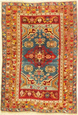 Antiker Melas, Türkei, um 1910/1920, Wolle auf Wolle, ca. 154 x 105 cm, EHZ: 2-3