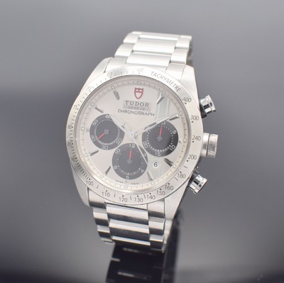 TUDOR Armbandchronograph Fastrider Referenz 42000, Automatik, LC 100, Edelstahlgeh. inkl. Gliederband m. Faltschl., Boden & Krone verschr., Lünette ...