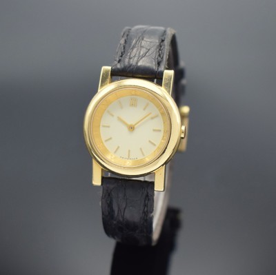 BULGARI Damenarmbanduhr Linie Amphietheater in GG 750/000 Referenz AT2GL, Schweiz um 2000, massives Goldgehäuse im Design eines Amphitheaters inkl. ...