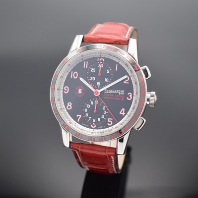 EBERHARD & Co. auf 999 Stück limitierter Armbandchronograph Tazio Nuvolari Grand Prix Referenz 31056, Automatik, Edelstahlgeh. inkl. orig. Lederband ...