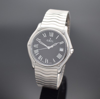 EBEL nahezu neuwertige Herrenarmbanduhr Sport Classic XL Referenz 9187151, Schweiz um 2000, quarz, Edelstahlgeh. inkl. Wellengliederband m. ...