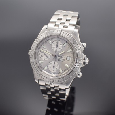 BREITLING Chronometer Crosswind Racing Herrenarmbanduhr mit Chronograph Referenz A13355, Schweiz um 2005, Automatik, Edelstahlgeh. inkl. Gliederband ...