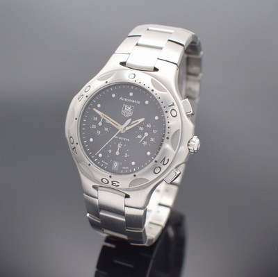 TAG HEUER Armbandchronograph Kirium Referenz CL2110, Automatik, Schweiz um 2005, Edelstahlgeh. inkl. Gliederband m. Faltschl., Boden & Krone ...