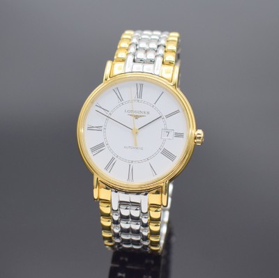 LONGINES Herrenarmbanduhr Présence Referenz L4.921.2, Automatik, z. T. verg. Edelstahlgeh. inkl. orig. Gliederband m. dopp. Faltschl., beids. ...